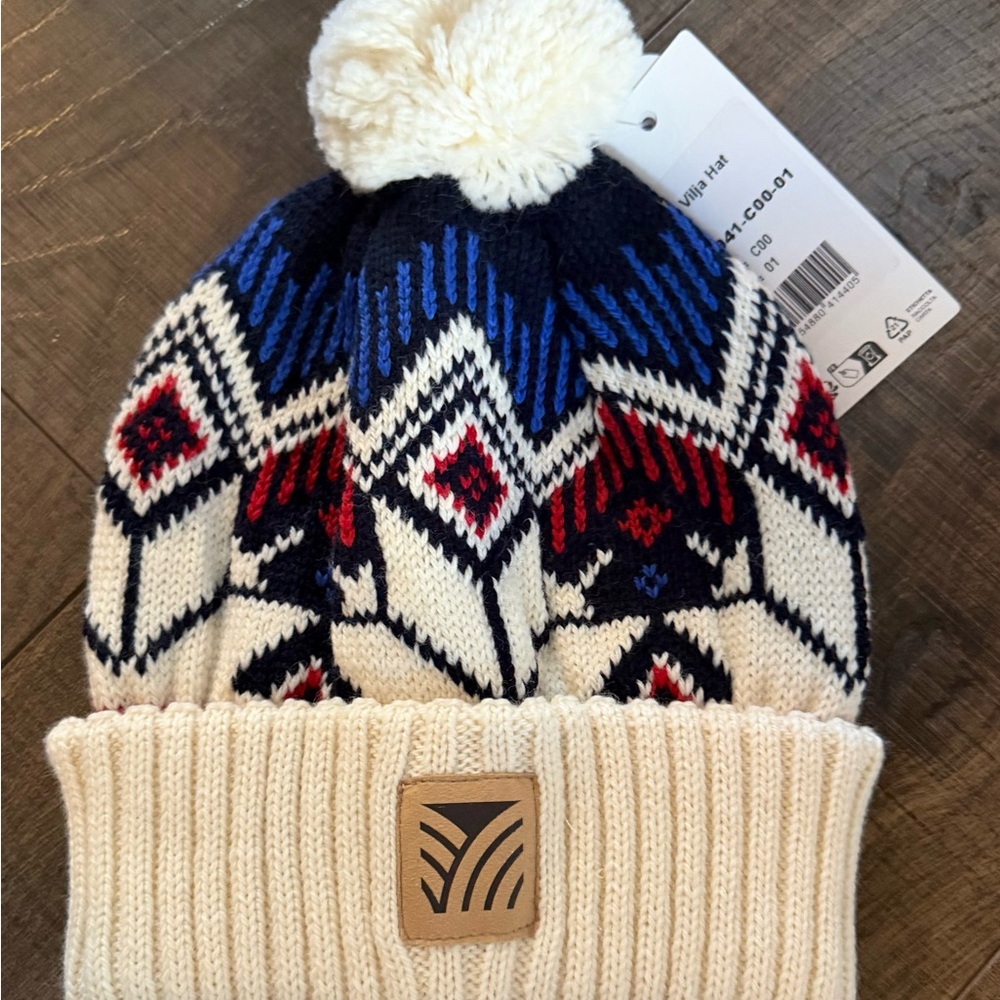 New Dale of Norway Adult Vilja Knit Hat - Cream, Red, Blue, White with tags